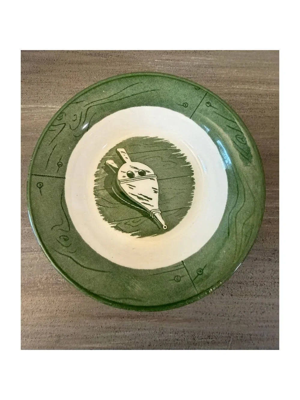 Set of 6 OLD CURIOSITY SHOP Royal Green Bowls/Saucers